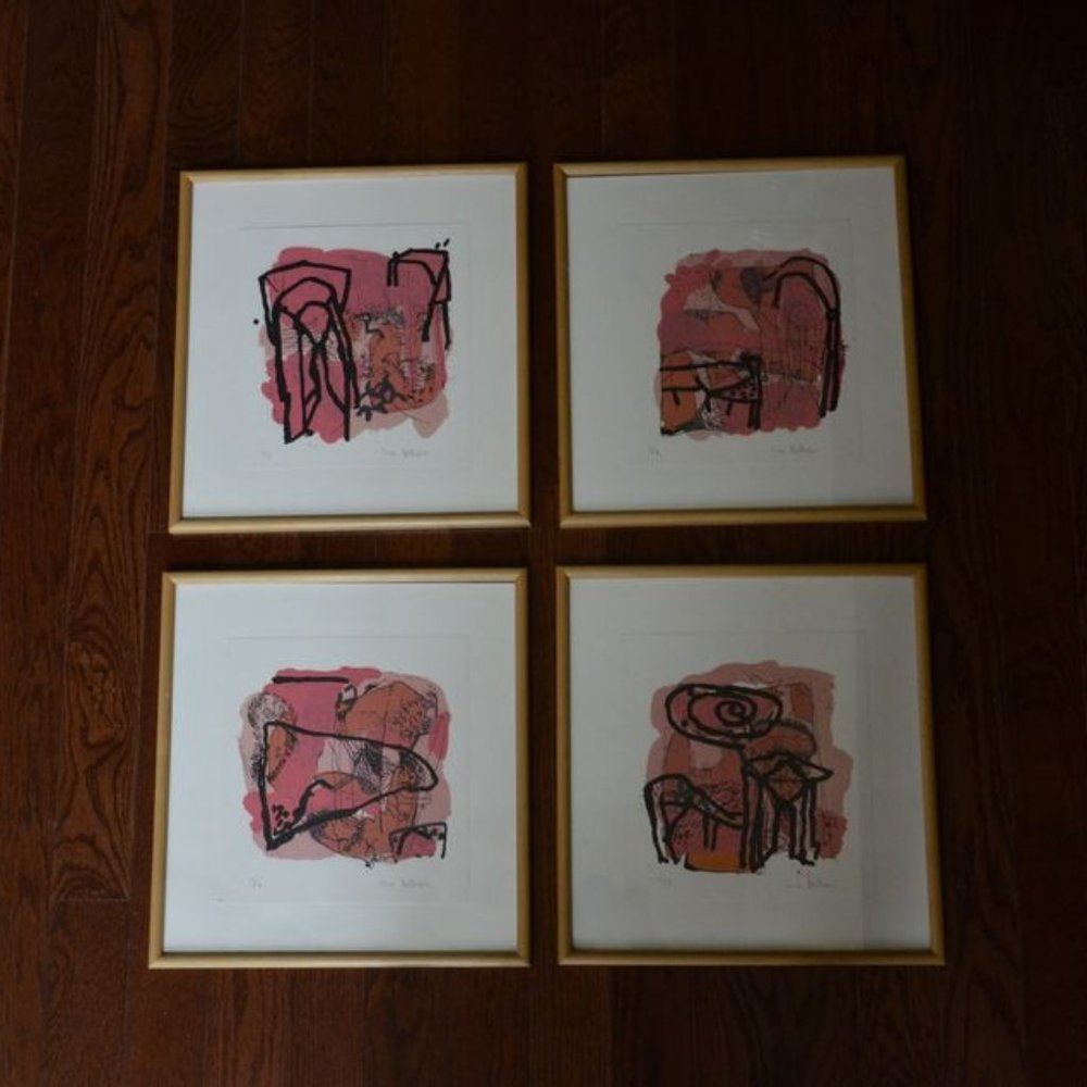 *ORIGINAL* 1989 Ciro Beltrán Painting Set of 4 - Picture 1 of 3